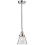 Cone 6" Polished Chrome Mini Pendant w/ Clear Shade