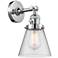 Cone 6" Polished Chrome Sconce w/ Seedy Shade
