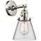 Cone 6" Polished Nickel Sconce w/ Clear Shade
