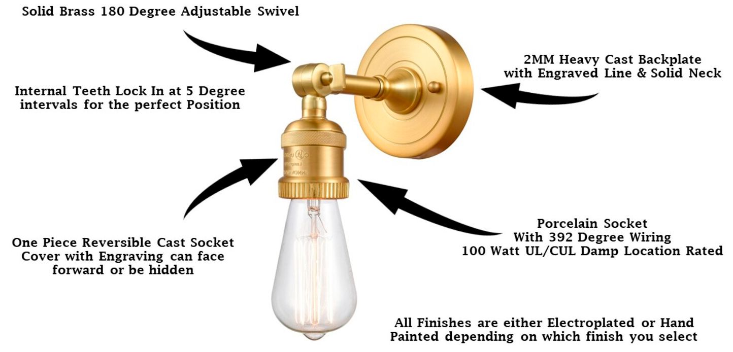 Cone 6" Satin Gold Sconce w/ Clear Shade