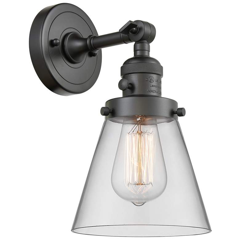 Image 1 Cone 6" Sconce LED - Bronze Finish - Clear Shade