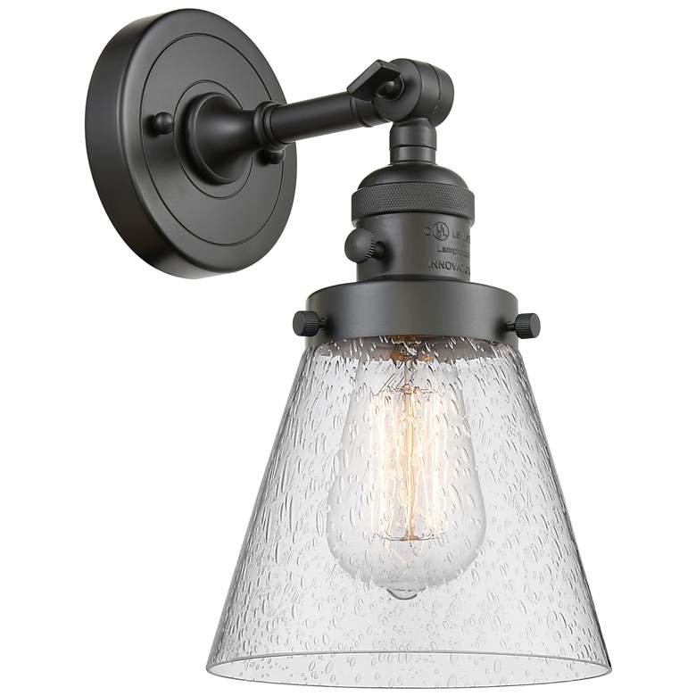 Image 1 Cone 6" Sconce LED - Bronze Finish - Seedy Shade
