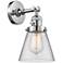 Cone 6" Sconce LED - Chrome Finish - Clear Shade