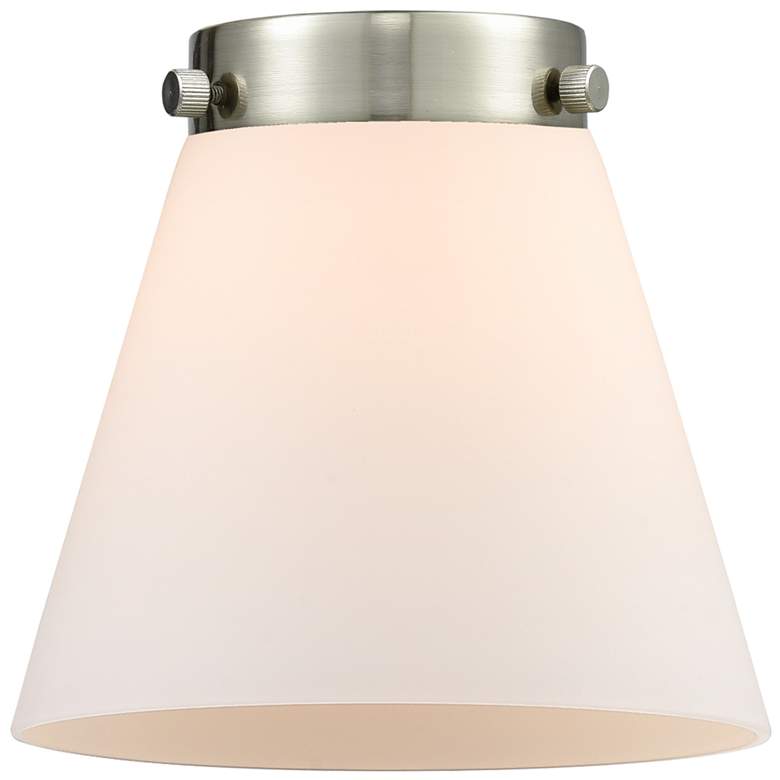Image 3 Cone 6"W Oil-Rubbed Bronze Mini Pendant w/ Matte White Shade more views