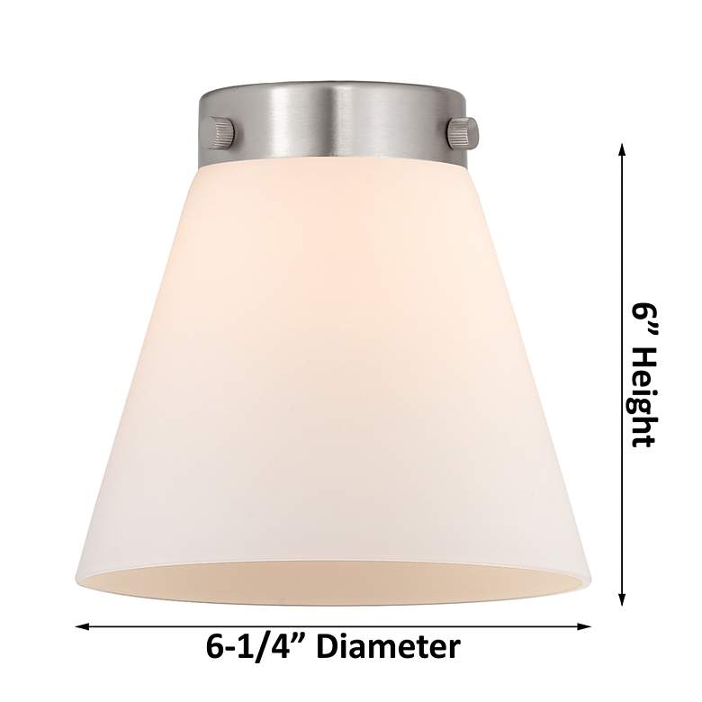 Image 6 Cone 7" Brushed Brass Sconce w/ Matte White Shade more views