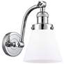 Cone 7" Polished Chrome Sconce w/ Matte White Shade