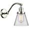 Cone 7" Polished Nickel Sconce w/ Clear Shade