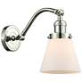 Cone 7" Polished Nickel Sconce w/ Matte White Shade