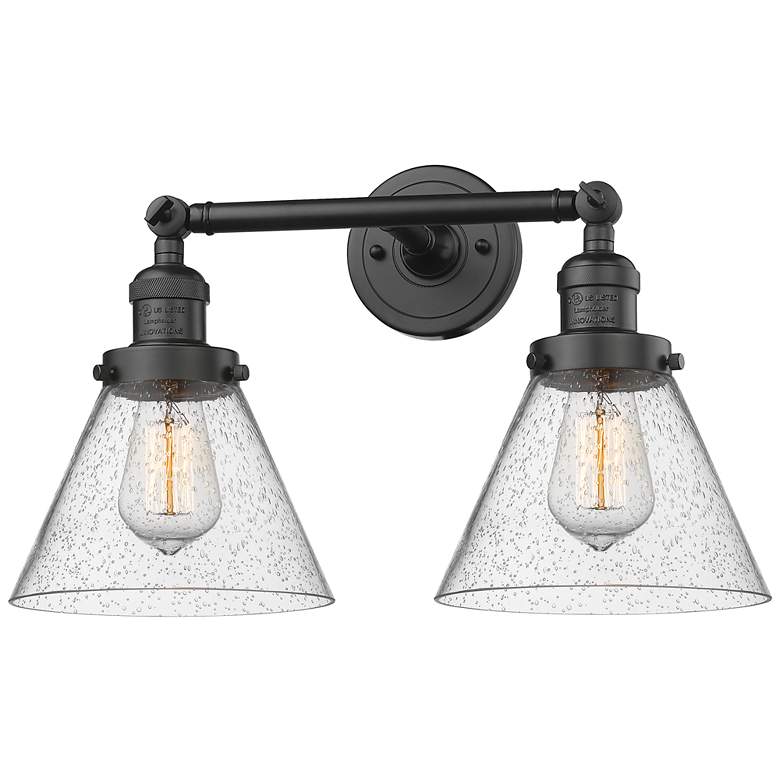 Image 1 Cone 8" 2 Light 18" Tiltable LED Bath Light - Oil Rubbed Bronze -
