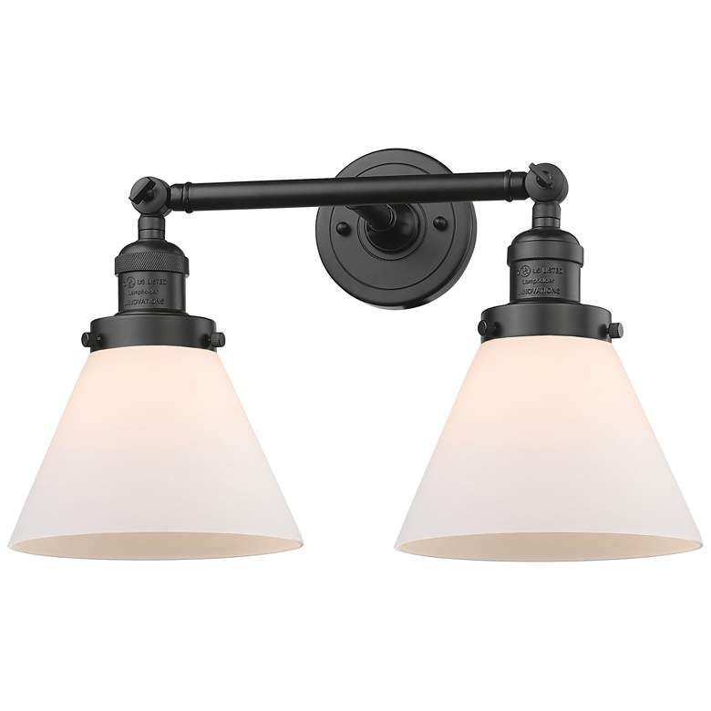 Image 1 Cone 8" 2 Light 18" Tiltable LED Bath Light - Oil Rubbed Bronze -