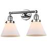 Cone 8" 2 Light 18" Tiltable LED Bath Light - Polished Chrome - W
