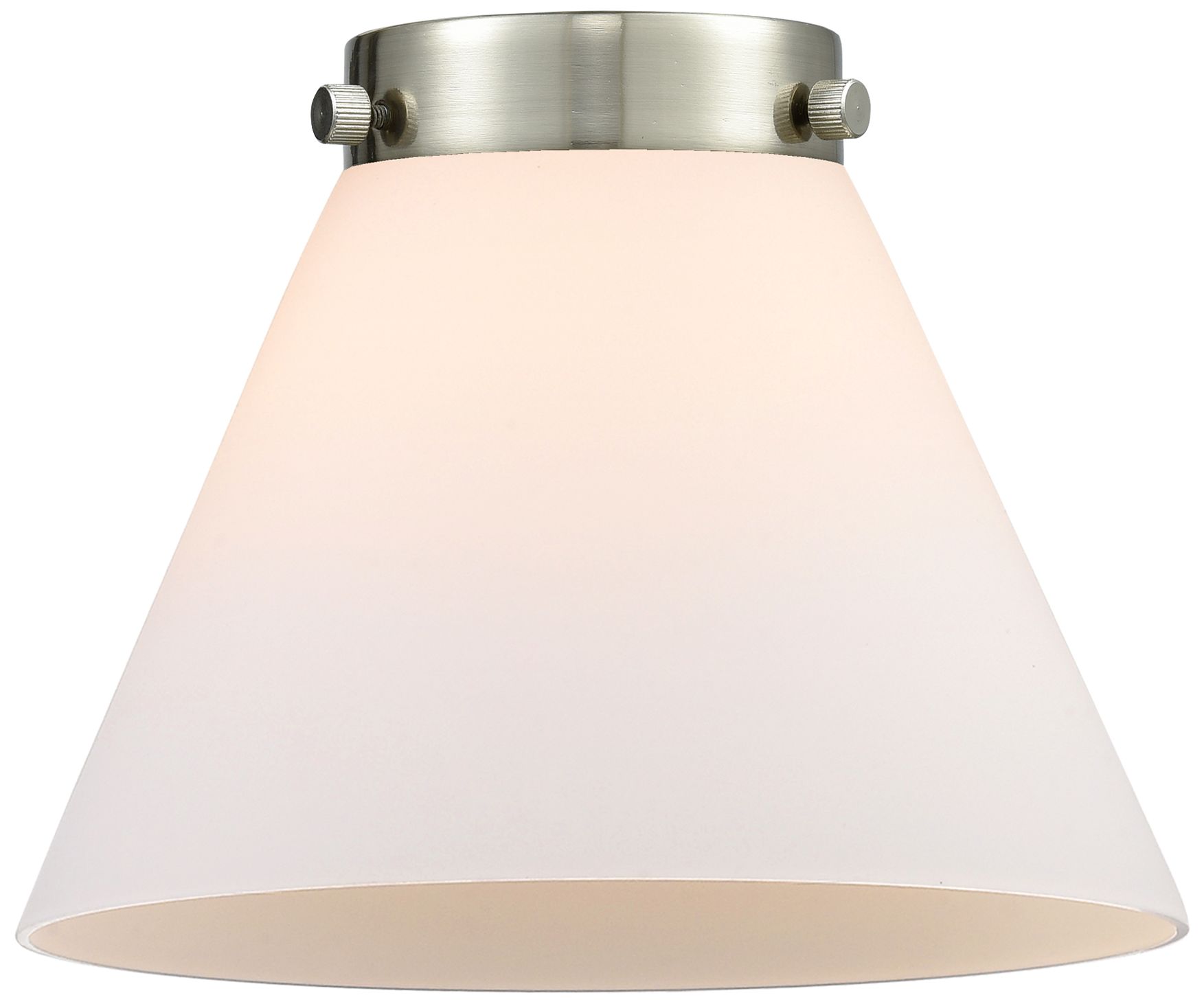 Image 3 Cone 8" Antique Brass Mini Pendant w/ Matte White Shade more views