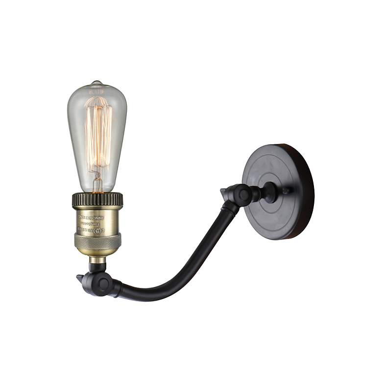 Image 2 Cone 8" LED Sconce - Black Brass Finish - Clear Shade more views