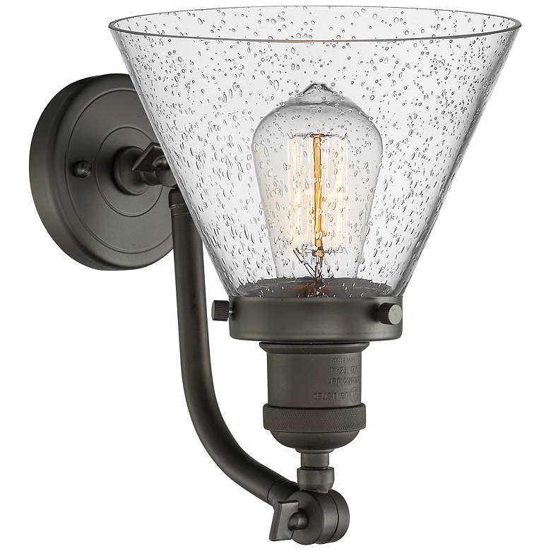 Image 2 Cone 8" LED Sconce - Bronze Finish - Seedy Shade more views