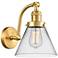 Cone 8" LED Sconce - Gold Finish - Clear Shade