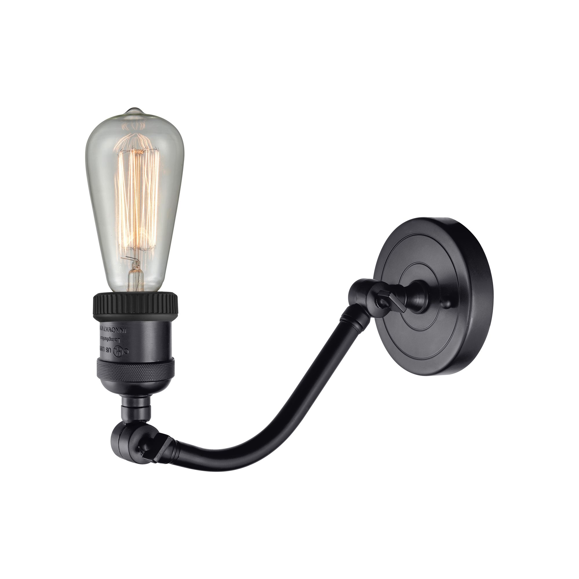 Image 2 Cone 8" Matte Black Sconce w/ Matte White Shade more views