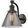 Cone 8" Oil Rubbed Bronze Sconce w/ Plated Smoke Shade