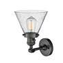 2_Cone 8" Oil Rubbed Bronze Sconce w/ Seedy Shade more views