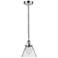 Cone 8" Polished Chrome Mini Pendant w/ Clear Shade