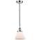Cone 8" Polished Chrome Mini Pendant w/ Matte White Shade