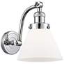 Cone 8" Polished Chrome Sconce w/ Matte White Shade