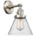 Cone 8" Sconce LED - Nickel Finish - Seedy Shade