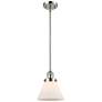Cone 8" Wide Polished Nickel LED Mini Pendant