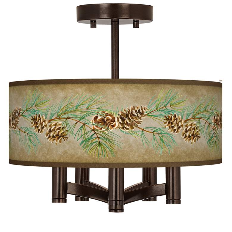 Image 1 Cone Branch Ava 5-Light Bronze Ceiling Light