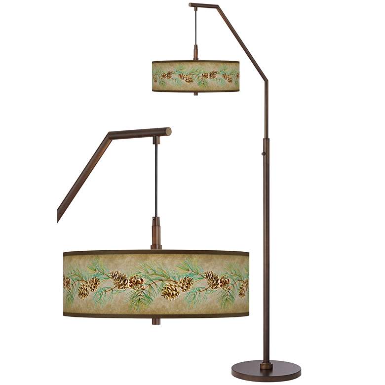 Image 1 Cone Branch Bronze Downbridge Arc Floor Lamp