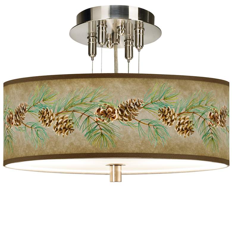 Image 1 Cone Branch Giclee 14" Wide Ceiling Light