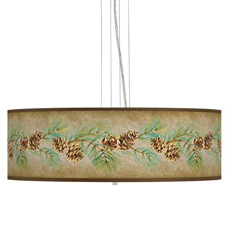 Image 1 Cone Branch Giclee 24 inch Wide 4-Light Pendant Chandelier