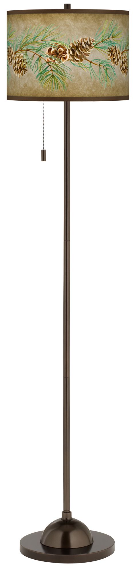 Cone Branch Giclee Glow Bronze Club Floor Lamp