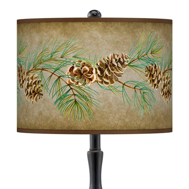 Image 2 Cone Branch Giclee Paley Black Table Lamp more views