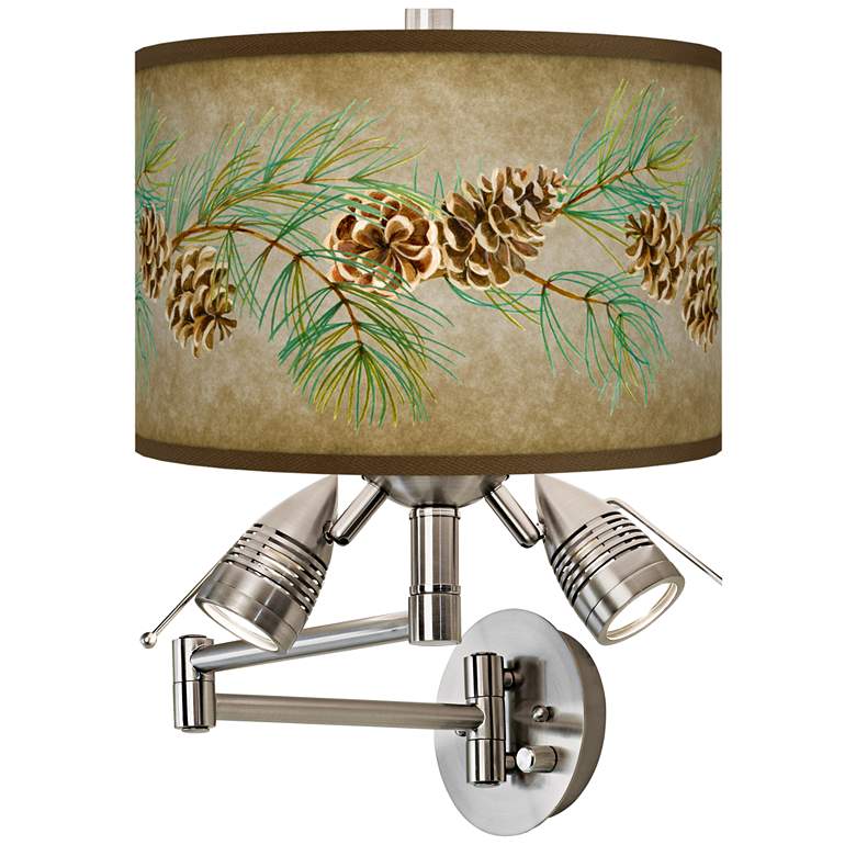 Image 1 Cone Branch Giclee Plug-In Swing Arm Wall Lamp
