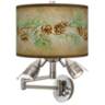 Cone Branch Giclee Plug-In Swing Arm Wall Lamp