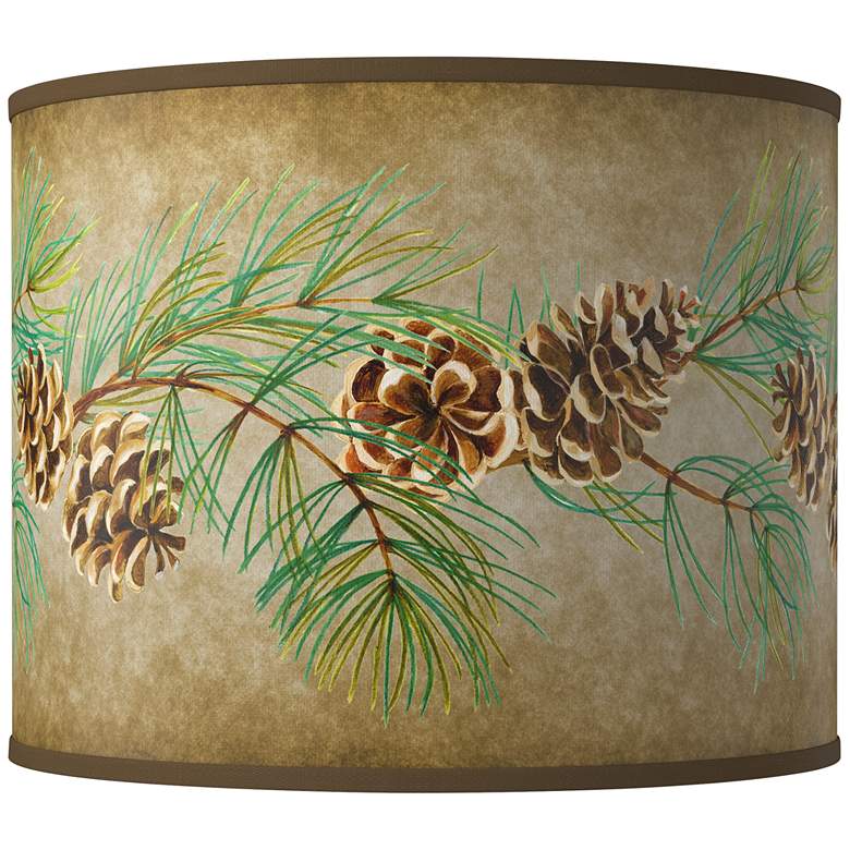 Image 1 Cone Branch Giclee Round Drum Lamp Shade 14x14x11 (Spider)