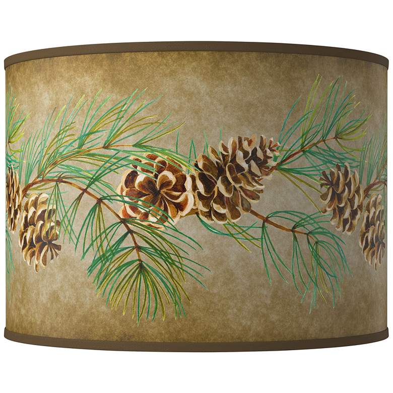 Image 1 Cone Branch Giclee Round Drum Lamp Shade 15.5x15.5x11 (Spider)