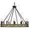 Cone Branch Jessa 29 1/2" Wide Bronze Wagon Wheel Chandelier