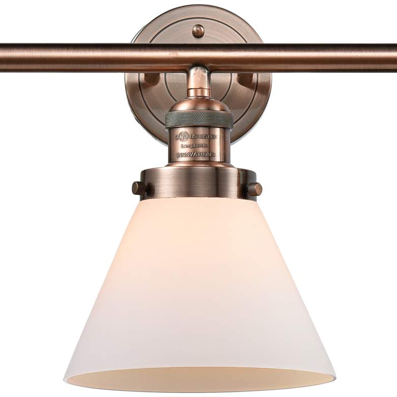 Image 2 Cone Collection 32 inch Wide Three-Light Bath Light in Copper more views