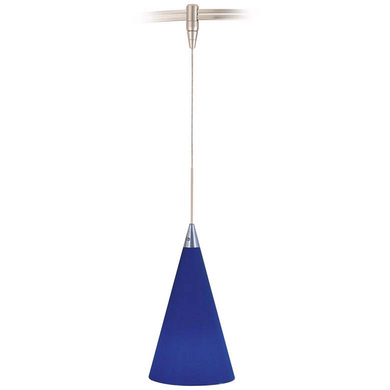 Image 1 Cone Collection Blue Glass Tech Lighting MonoRail Pendant