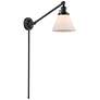 Cone Oil-Rubbed Bronze LED Wall Lamp with White Shade