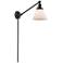 Cone Oil-Rubbed Bronze LED Wall Lamp with White Shade