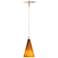 Cone Satin Nickel Amber Glass Tech Lighting Monorail Pendant