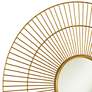 Conelli Gold Leaf Metal 33 3/4" Round 2-Layer Wall Mirror