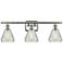Conesus 26" 3-Light Brushed Satin Nickel Bath Light w/ Clear Crackle S