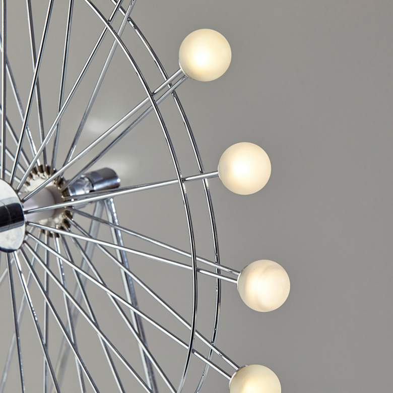 Image 2 Coney Chrome Ferris Wheel LED Accent Table Lamp more views