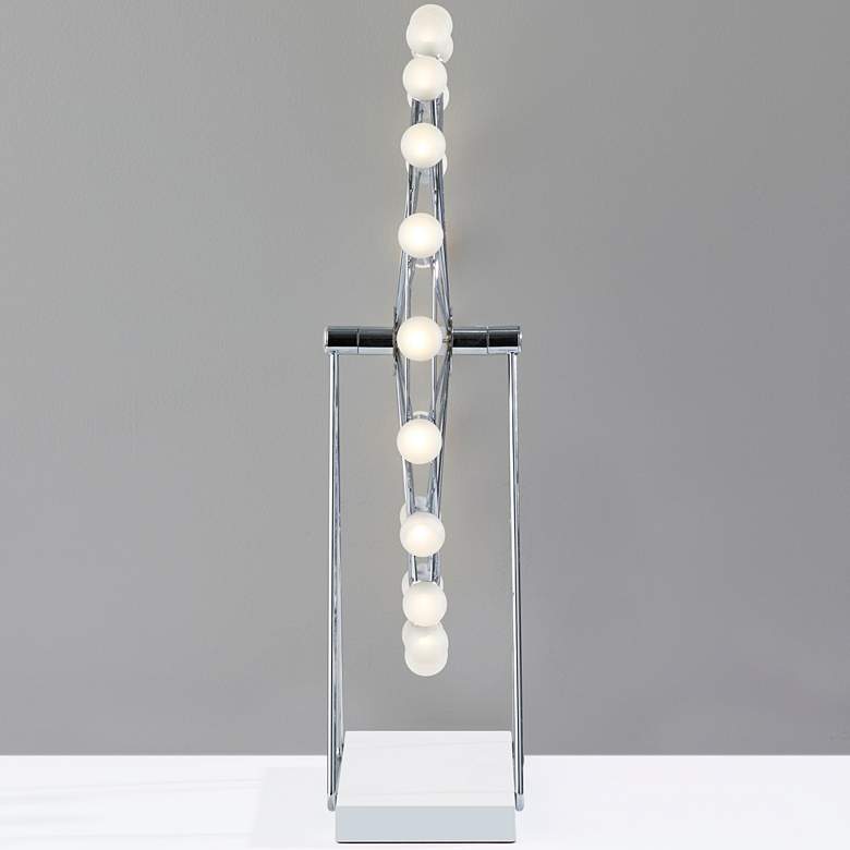 Image 4 Coney Chrome Ferris Wheel LED Accent Table Lamp more views