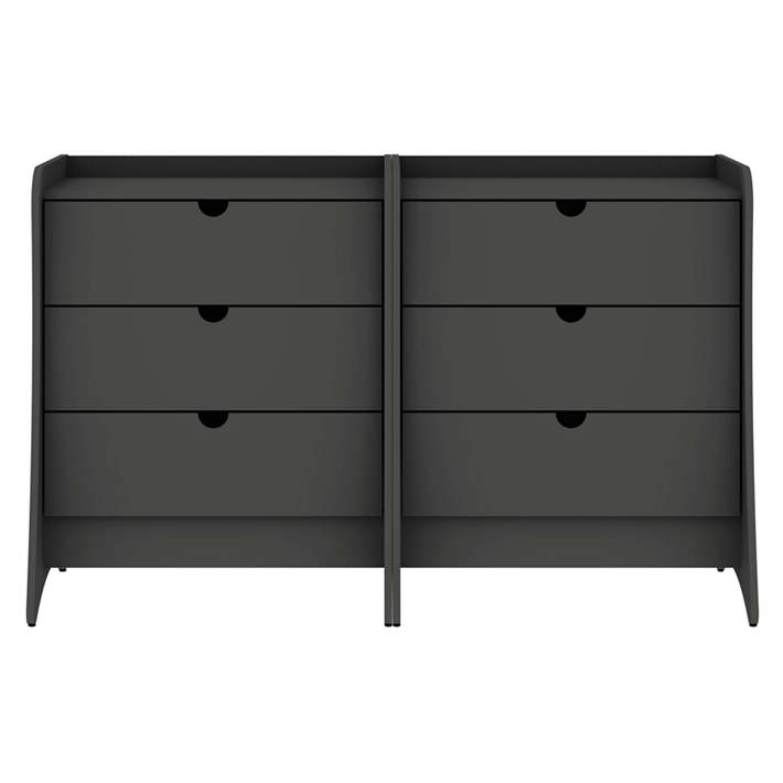 Coney Mid-Century Modern 3-Drawer Dresser in Grey (Set of 2) Coney Mid-Century Modern 3-Drawer Dresser in Grey (Set of 2)