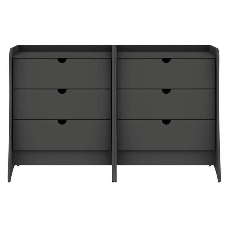Image 1 Coney Mid-Century Modern 3-Drawer Dresser in Grey (Set of 2)