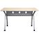 Conference Natural Wood and Silver Portable Folding Desk